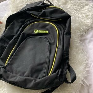 Black pack pack with green detailing